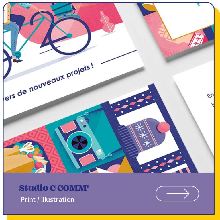 Création de différentes cartes de voeux et illustrations